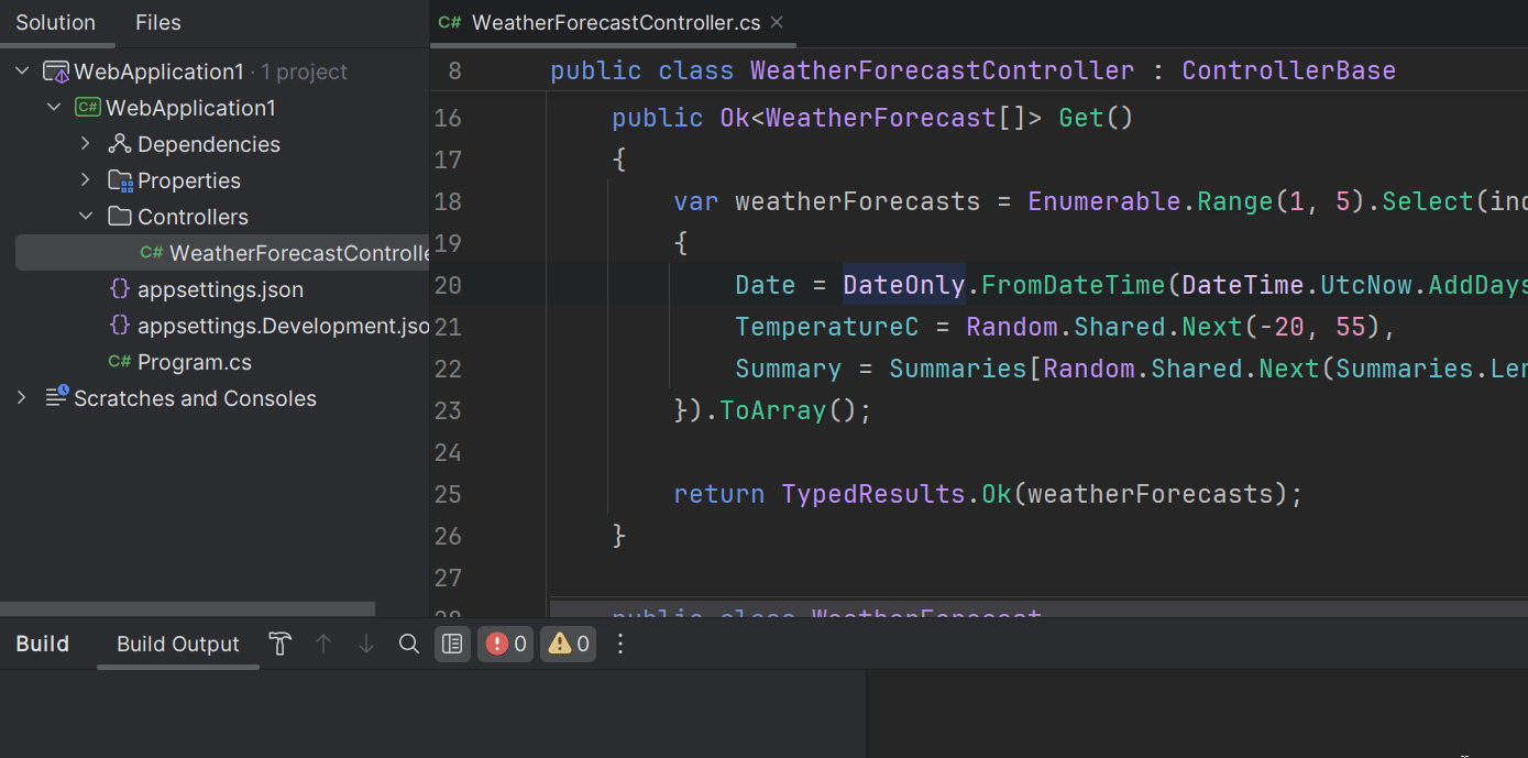 The OpenAPI specification is automatically created at build time.
